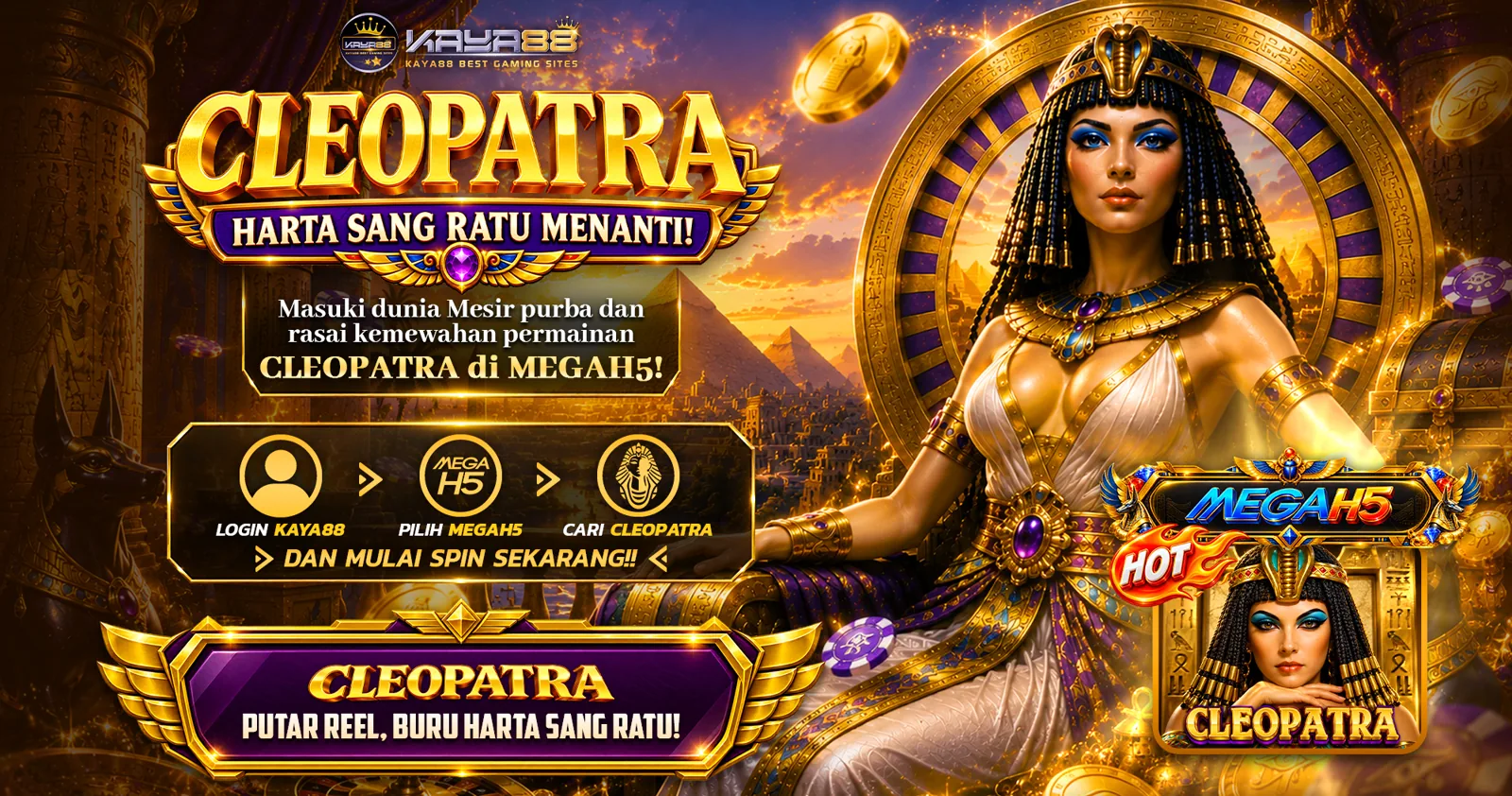 Cleopatra slot on Mega H5
